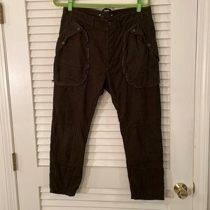 FAITH Connexion Khaki Green Thin Corduroy Sultan Cargo Pants